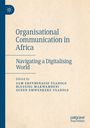 „Organisational Communication in Africa: Navigating a Digitalising World“. Beige Hintergrund, blauer vertikaler Streifen links.