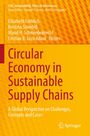 Text: "Circular Economy in Sustainable Supply Chains: A Global Perspective on Challenges, Concepts and Cases." Gelber Hintergrund.