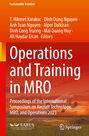 "Operations and Training in MRO" in großer Schrift, Cargoplane auf Landebahn im Sonnenuntergang unten, SARES und Springer Logos.