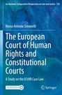 Text: "The European Court of Human Rights and Constitutional Courts: A Study on the ECtHR Case Law." Blaues Hintergrundbild.