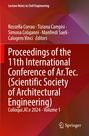 Titel: Proceedings of the 11th International Conference of Ar.Tec. Herausgeber: Rossella Corrao et al. Rotes Design. Springer-Logo.