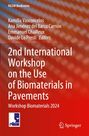 Titel: "2nd International Workshop on the Use of Biomaterials in Pavements". Roter Hintergrund, RILEM-Logo.