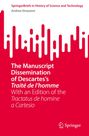 „The Manuscript Dissemination of Descartes's Traité de l'homme...”. Roter Hintergrund mit weißen geometrischen Formen.
