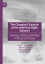 "The Changing Character of the American Right, Volume I" steht auf violettem Hintergrund. Herausgeber: Joel D. Aberbach et al.