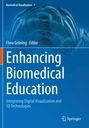 Titel: Enhancing Biomedical Education. Editor: Flora Gröning. Hintergrund zeigt ein blaues anatomisches Bild. Springer-Logo unten rechts.