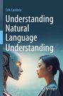 Titel: "Understanding Natural Language Understanding" von Erik Cambria. Ein Roboter und eine Frau blicken sich an.