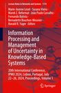 : Information Processing and Management of Uncertainty in Knowledge-Based Systems, Buch