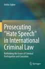 "Prosecuting 'Hate Speech' in International Criminal Law" zeigt auf grünem Hintergrund mit Springer-Logo rechts unten.