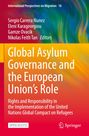 "Global Asylum Governance and the European Union’s Role" steht in großer Schrift auf einem bunten Hintergrund.