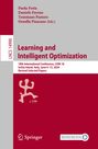 : Learning and Intelligent Optimization, Buch