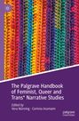 "The Palgrave Handbook of Feminist, Queer and Trans* Narrative Studies" auf lila Hintergrund mit buntem Strickmuster.