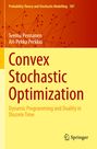 Text: "Convex Stochastic Optimization". Autoren: Teemu Pennanen, Ari-Pekka Perkkiö. Hintergrund: Gelb-Rot mit Netzlinien.