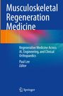 "Musculoskeletal Regeneration Medicine" zeigt einen blauen Hintergrund mit einem bunten, abstrakten Farbverlauf.