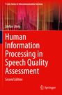 Titel: "Human Information Processing in Speech Quality Assessment, Second Edition". Autor: Stefan Uhrig. Hintergrund: Bunte Linien.