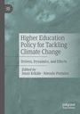 "Higher Education Policy for Tackling Climate Change" in Grau mit blau-grünem Hintergrund, plus kleines Logo.