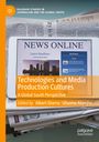 Titeltexte: "Technologies and Media Production Cultures", "A Global South Perspective". Zeitung und Tablet-Illustration.