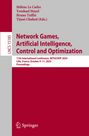 : Network Games, Artificial Intelligence, Control and Optimization, Buch