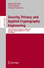 : Security, Privacy, and Applied Cryptography Engineering, Buch