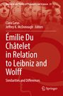 Titel: „Émilie Du Châtelet in Relation to Leibniz and Wolff: Similarities and Differences“. Rotes Cover mit Porträtstreifen.