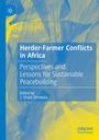 „Herder-Farmer Conflicts in Africa“, Perspektiven, Lehren, J. Shola Omotola (Hrsg.), blau-gelbes abstraktes Design.