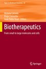 Oben: "Topics in Medicinal Chemistry 42". Unten: "Biotherapeutics" und "From small to large molecules and cells". Hintergrund: Orange und Bordeaux. Logo unten rechts.