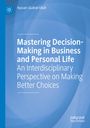 Titel: Mastering Decision-Making in Business and Personal Life. Blaue Hintergrundfläche mit Logo oben links.