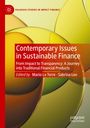 "Contemporary Issues in Sustainable Finance" von Mario La Torre und Sabrina Leo. Bunte, überlappende Kreise im Hintergrund.