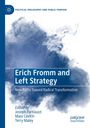 "Erich Fromm and Left Strategy" in Weiß auf Blau. Illustration von Rauch oder Wolken im Hintergrund.
