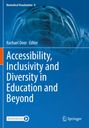 Text: "Accessibility, Inclusivity and Diversity in Education and Beyond." Ein blaues Cover mit wissenschaftlichem Diagramm im Hintergrund.