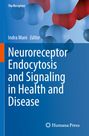 "Neuroreceptor Endocytosis and Signaling in Health and Disease" steht in Weiß auf blauem Hintergrund, Molekül-Illustration.