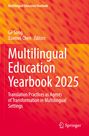 Text: Multilingual Education Yearbook 2025. Gelb-rotes Hintergrundmuster, Springer-Logo unten rechts.