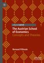 Titel: The Austrian School of Economics: Concepts and Theories von Renaud Fillieule. Grafik mit roten und goldenen Mustern.