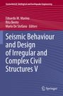 Titel: "Seismic Behaviour and Design of Irregular and Complex Civil Structures V". Autoren: Edoardo M. Marino, Rita Bento, Mario De Stefano. Springer-Logo unten rechts.