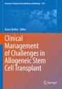 Titel: "Clinical Management of Challenges in Allogeneic Stem Cell Transplant". Buchtitel mit blaue und orange Farbgestaltung.