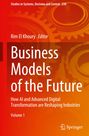 Buchtitel "Business Models of the Future", orange Hintergrund mit Zahnrädern.