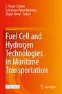 „Fuel Cell and Hydrogen Technologies in Maritime Transportation“ in weißer Schrift auf orangefarbenem Hintergrund. Links oben drei Editorennamen. Unten rechts ein Springer-Logo.