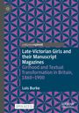 „Late-Victorian Girls and their Manuscript Magazines“, Autor: Lois Burke. geometrisches Muster in Lila und Blau, Palgrave Pivot Logo.