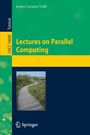 "Lectures on Parallel Computing", Jesper Larsson Träff, LNCS 14600 Tutorial. Pfad durch Dünen, Springer-Logo.