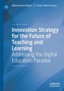 „Innovation Strategy for the Future of Teaching and Learning“ auf blauem Hintergrund, Namen oben, Verlagslogo unten.