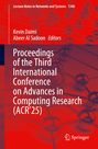 : Proceedings of the Third International Conference on Advances in Computing Research (ACR'25), Buch