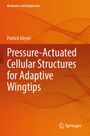Text: "Pressure-Actuated Cellular Structures for Adaptive Wingtips" von Patrick Meyer. Orange Hintergrund mit Wellenmuster.