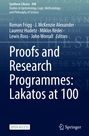 : Proofs and Research Programmes: Lakatos at 100, Buch