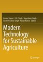 "Modern Technology for Sustainable Agriculture", Herausgeber: Arvind Kumar et al., auf gelbem Hintergrund mit Springer-Logo.