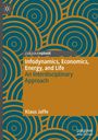 Text: "Infodynamics, Economics, Energy, and Life: An Interdisciplinary Approach" von Klaus Jaffe. Kreismuster-Design.