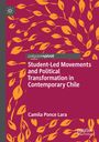 „Student-Led Movements and Political Transformation in Contemporary Chile“ von Camila Ponce Lara. Gelbe Blätter auf rotem Hintergrund.