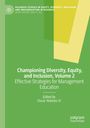 Titel: "Championing Diversity, Equity, and Inclusion, Volume 2", bearbeitet von Oscar Holmes IV. Grünes Cover mit geometrischen Formen.