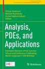 : Analysis, PDEs, and Applications, Buch