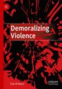 „Demoralizing Violence“, Ezio Di Nucci. Abstrakte rote und schwarze Scherben auf schwarzem Hintergrund.