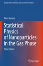"Statistical Physics of Nanoparticles in the Gas Phase", Dritte Ausgabe, mit einem abstrakten blauen und roten Hintergrund.