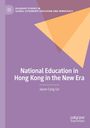 "National Education in Hong Kong in the New Era" von Jason Cong Lin. Lila Hintergrund, gelbe geometrische Formen links.
